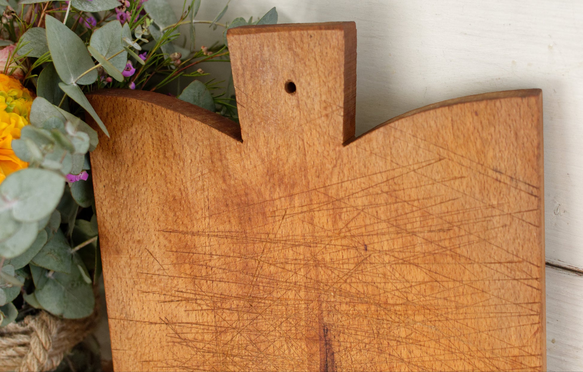 French Vintage Rustic Wooden Cutting Board Planche à Découper Rustic Chopping Block