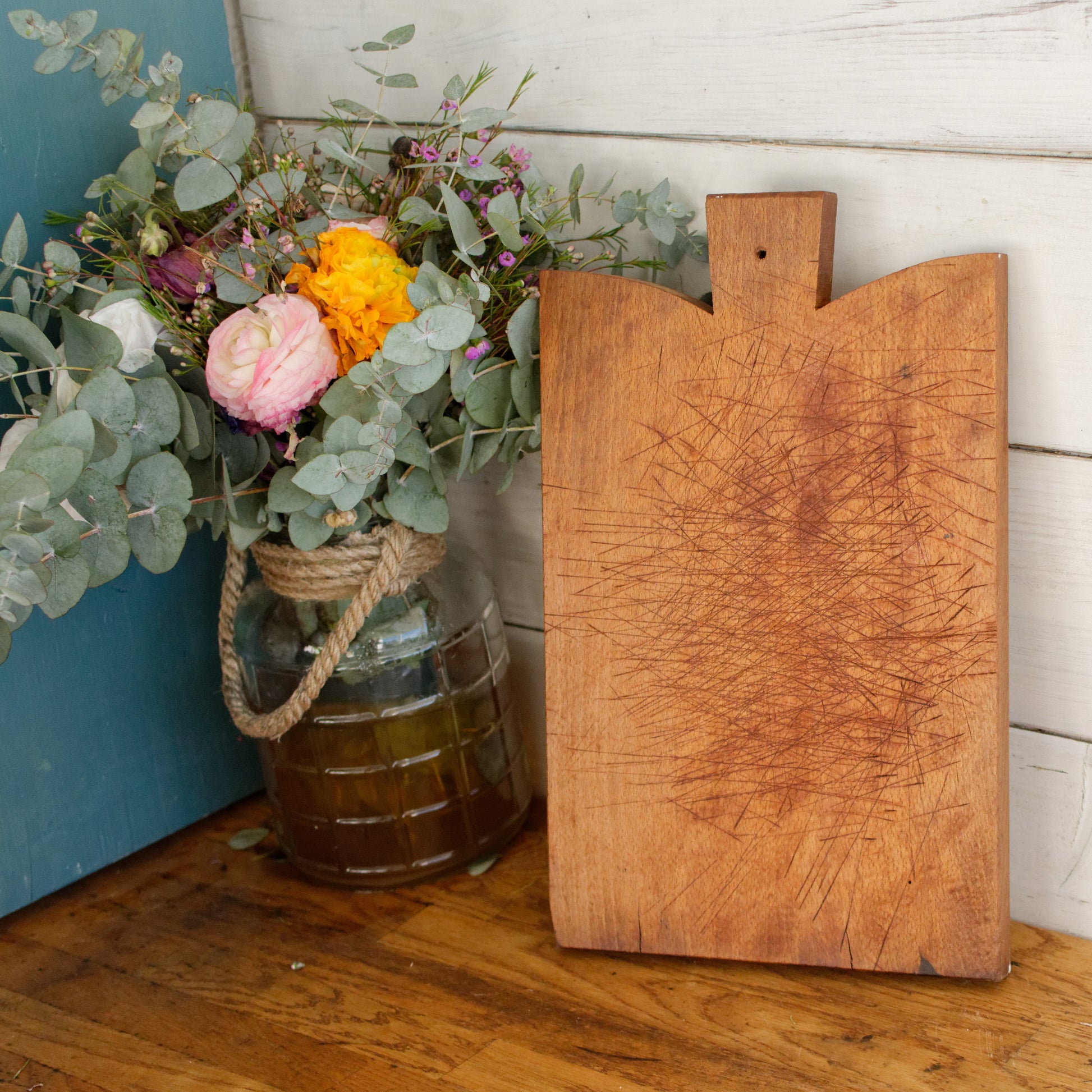 French Vintage Rustic Wooden Cutting Board Planche à Découper Rustic Chopping Block