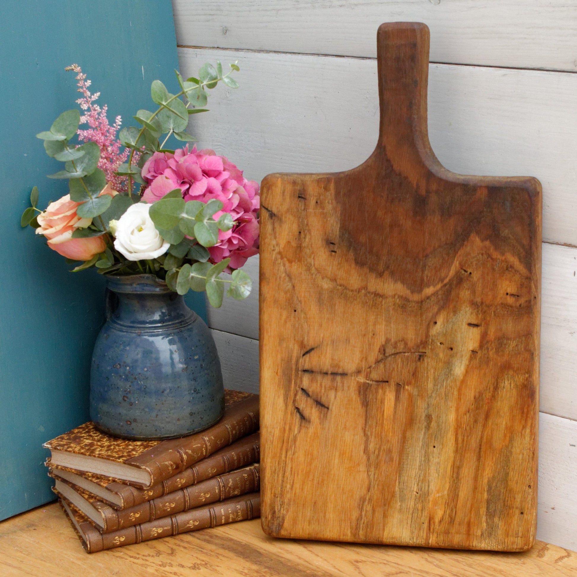 French Antique Wooden Cutting Board Planche à Découper