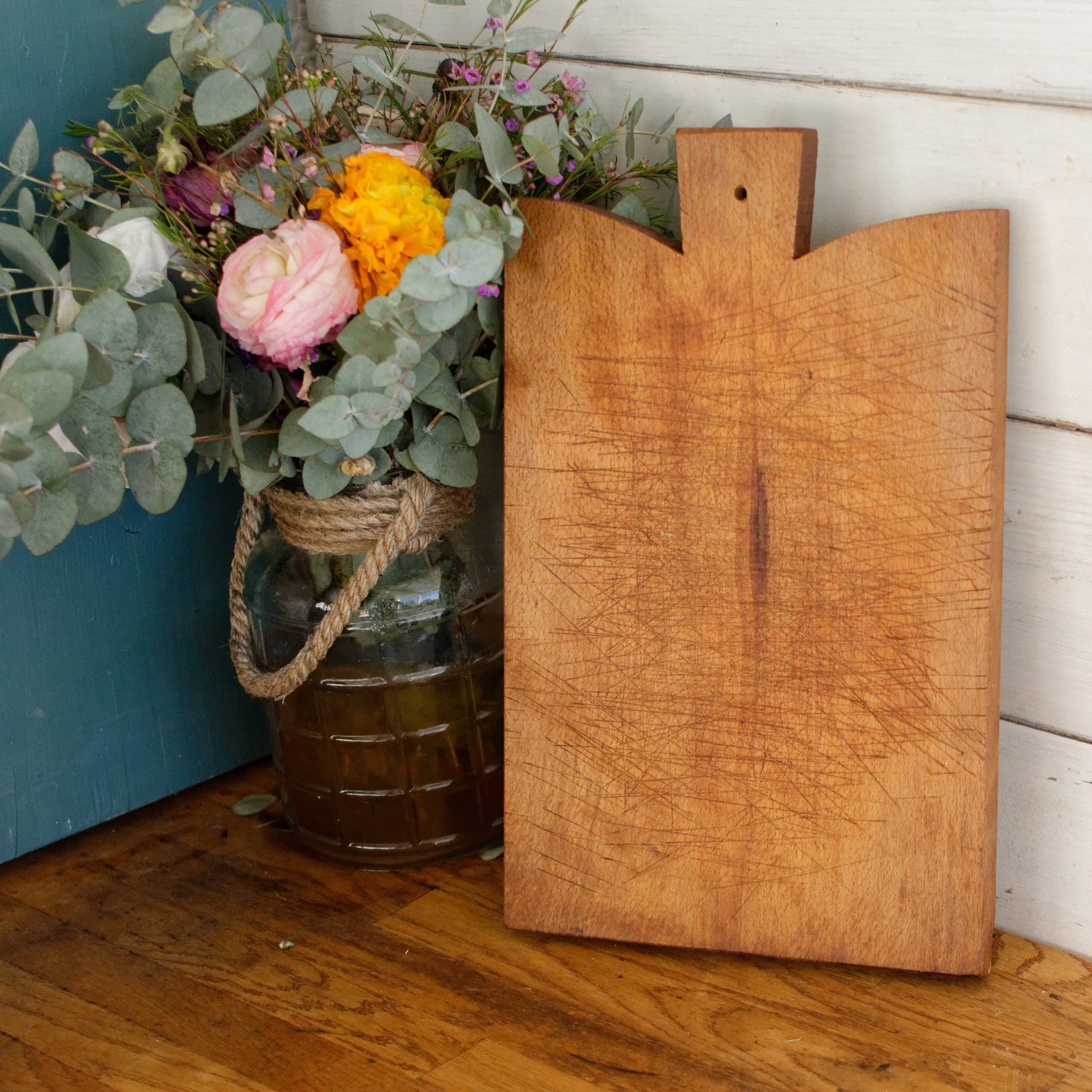 French Vintage Rustic Wooden Cutting Board Planche à Découper Rustic Chopping Block
