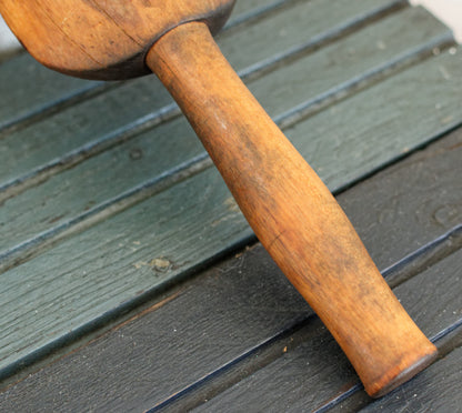 French Vintage Wooden Butter Making Spoon Paddle Cuillère Spatule à Beurre en Boia Antique Farmhouse Kitchen Decor