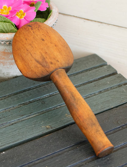 French Vintage Wooden Butter Making Spoon Paddle Cuillère Spatule à Beurre en Boia Antique Farmhouse Kitchen Decor