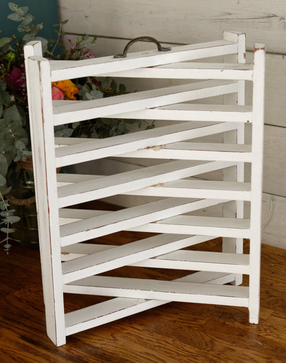 French Vintage Wooden 6 Tier Folding Bakery Pie Pastry Cooling Rack Présentoir à Patisserie Gâteaux en Bois