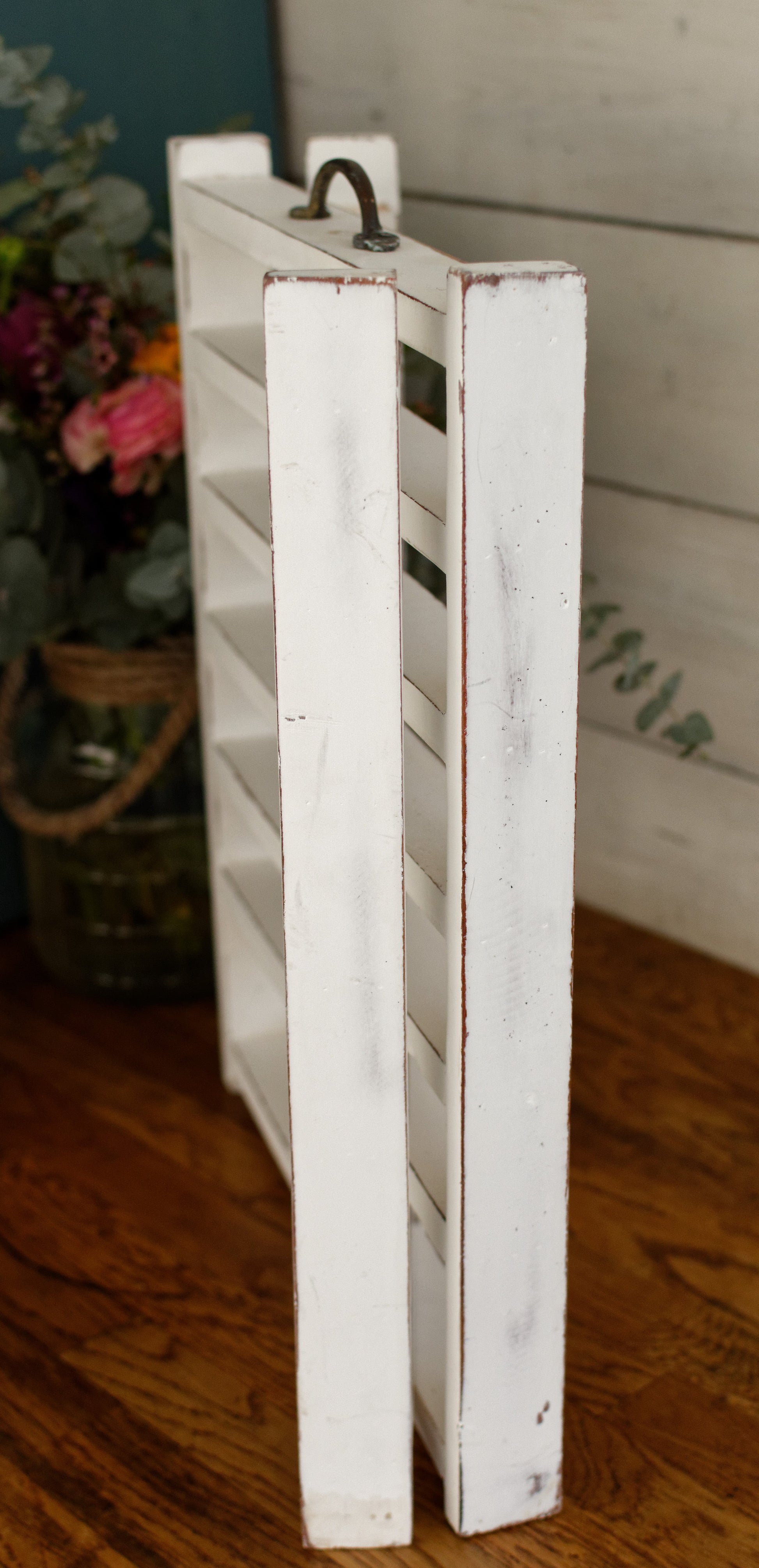 French Vintage Wooden 6 Tier Folding Bakery Pie Pastry Cooling Rack Présentoir à Patisserie Gâteaux en Bois