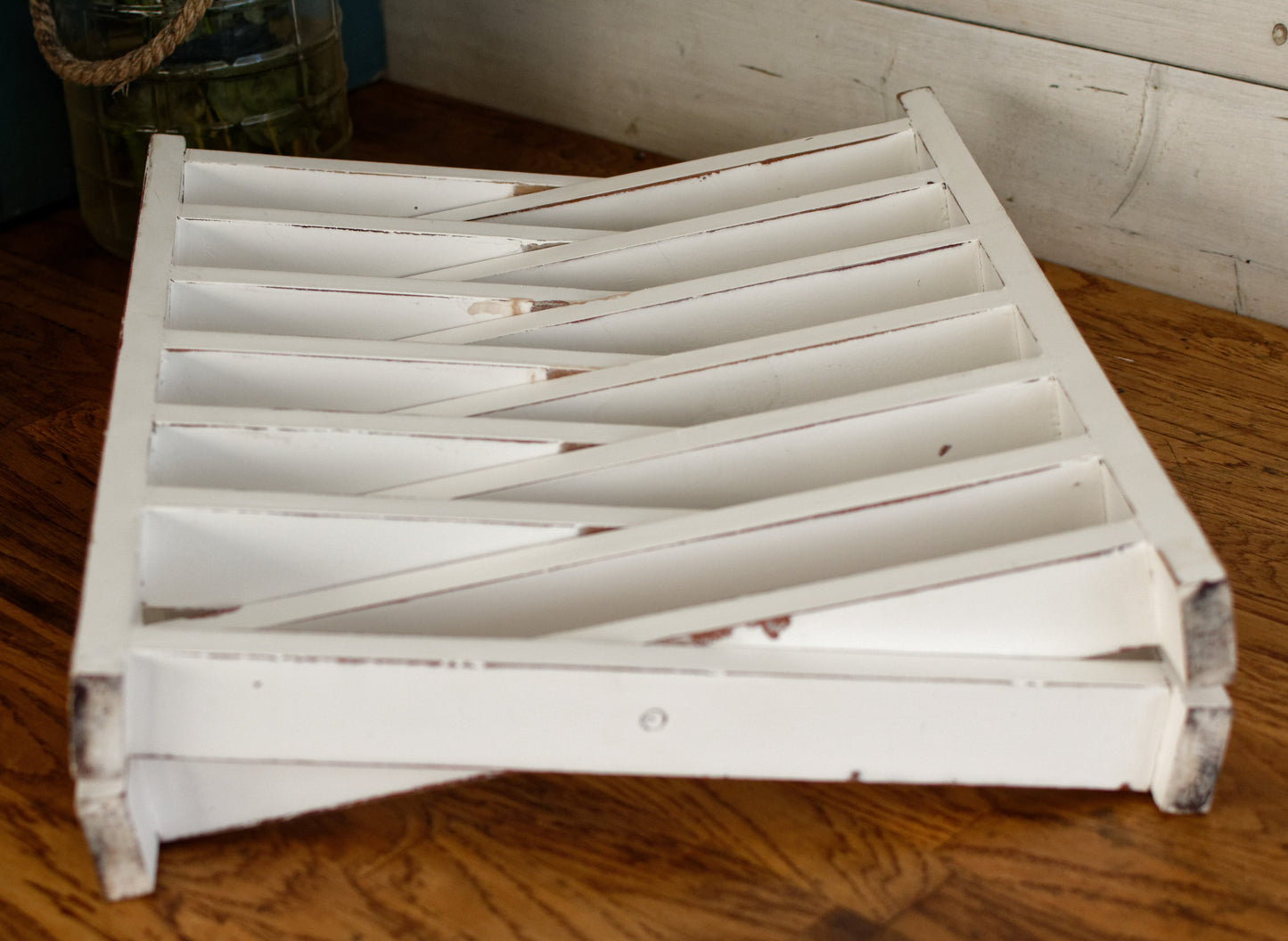 French Vintage Wooden 6 Tier Folding Bakery Pie Pastry Cooling Rack Présentoir à Patisserie Gâteaux en Bois