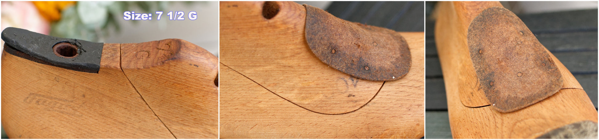 FAGUS Factory Pair of Vintage Hand-Crafted Collectible Wooden Cobbler Shoe Lasts Forms Molds (Moulds) Stretchers "Moule à chaussures vintage en bois" Made in Alfelt Germany