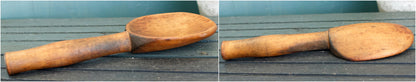 French Vintage Wooden Butter Making Spoon Paddle Cuillère Spatule à Beurre en Boia Antique Farmhouse Kitchen Decor
