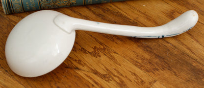 French Vintage Ironstone Small Serving Spoon Ladle Louche a Sauce  Faience Terre de Fer