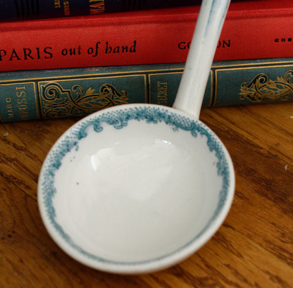 French Vintage Ironstone Small Serving Spoon Ladle Louche a Sauce  Faience Terre de Fer