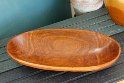 French Vintage Wooden Dough Bread Bowl Set of 2 Primitive Farmhouse Rustic Kitchen Decor