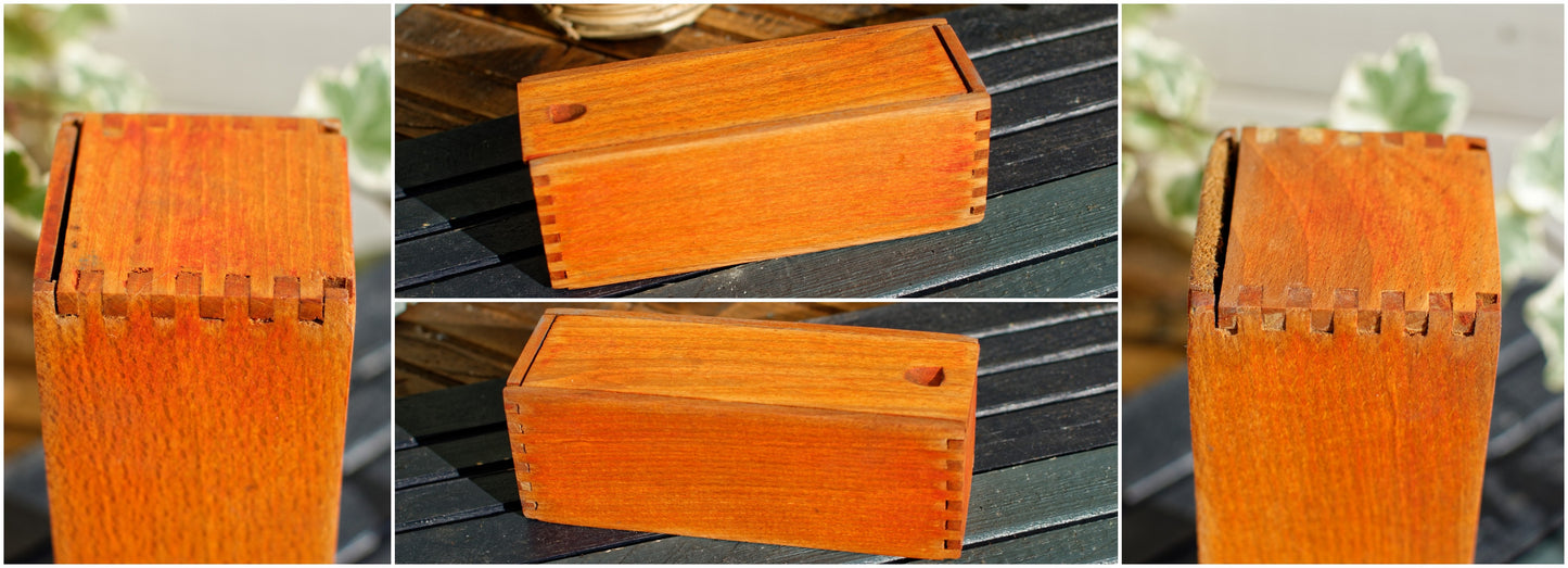 French Antique Dominoes Set ~ Complete 28 Piece Game "Jeux" ~ Bone Ivory & Ebony in Woodend Dovetailed Box