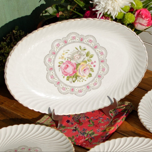 French Ironstone Serving Plate Lunéville, K&G, (Keller et Guérin) Tradition, Depuis 1731, France 