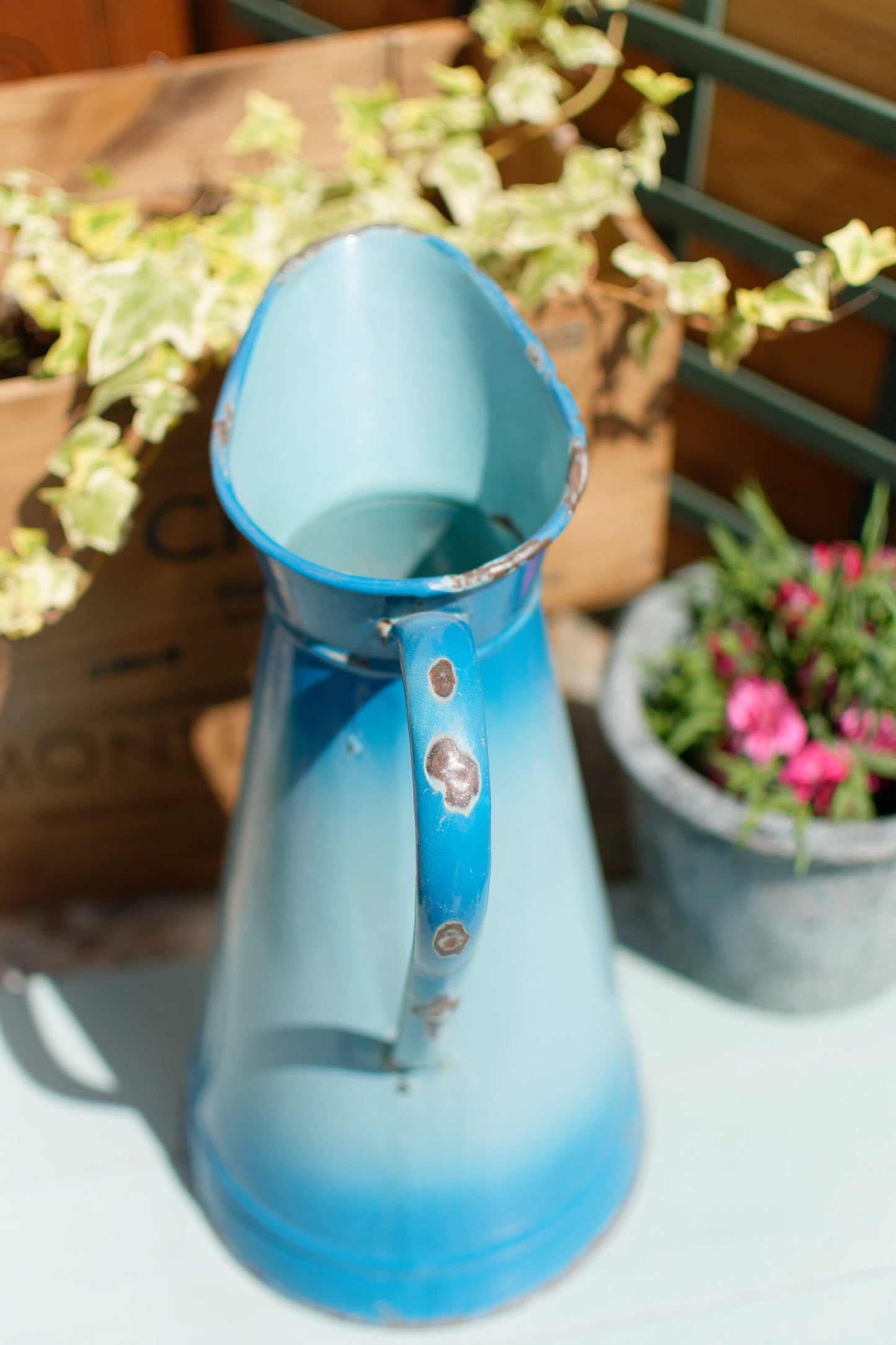 French Enamel Pitcher Bedroom Broc