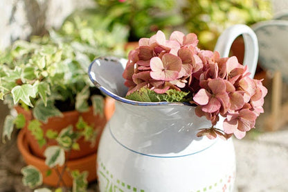 French Enamel Floral Pitcher