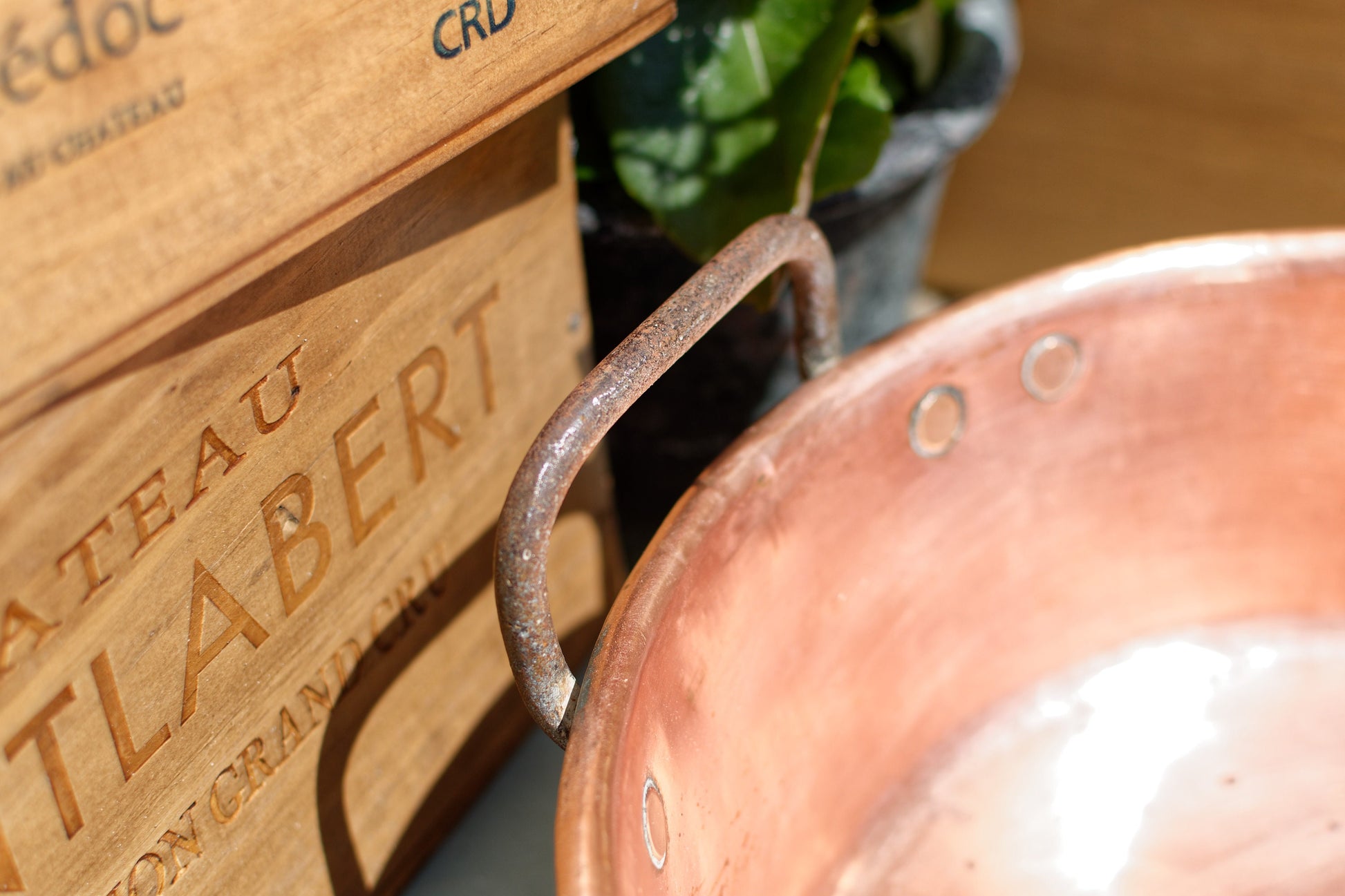 1930s ~ French Vintage COPPER Artisanal Pot ~ Antique French Roll Top Rim Copper Pan ~ Cuivre Jam Pan ~ Confiture Pan ~ Decorative Pot