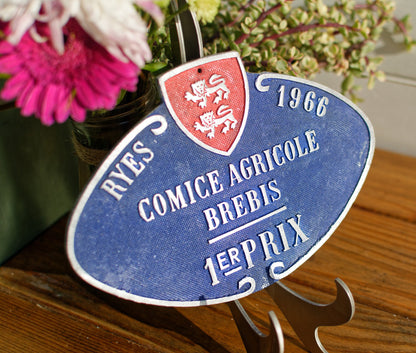 French Agricultural Breeding Plaque Award Comic Agricole  1966