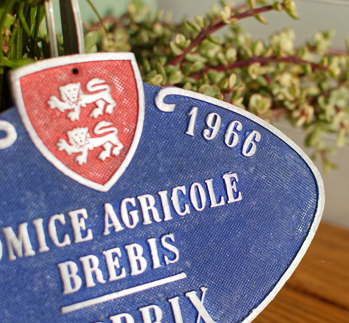 French Agricultural Breeding Plaque Award Comic Agricole 1966