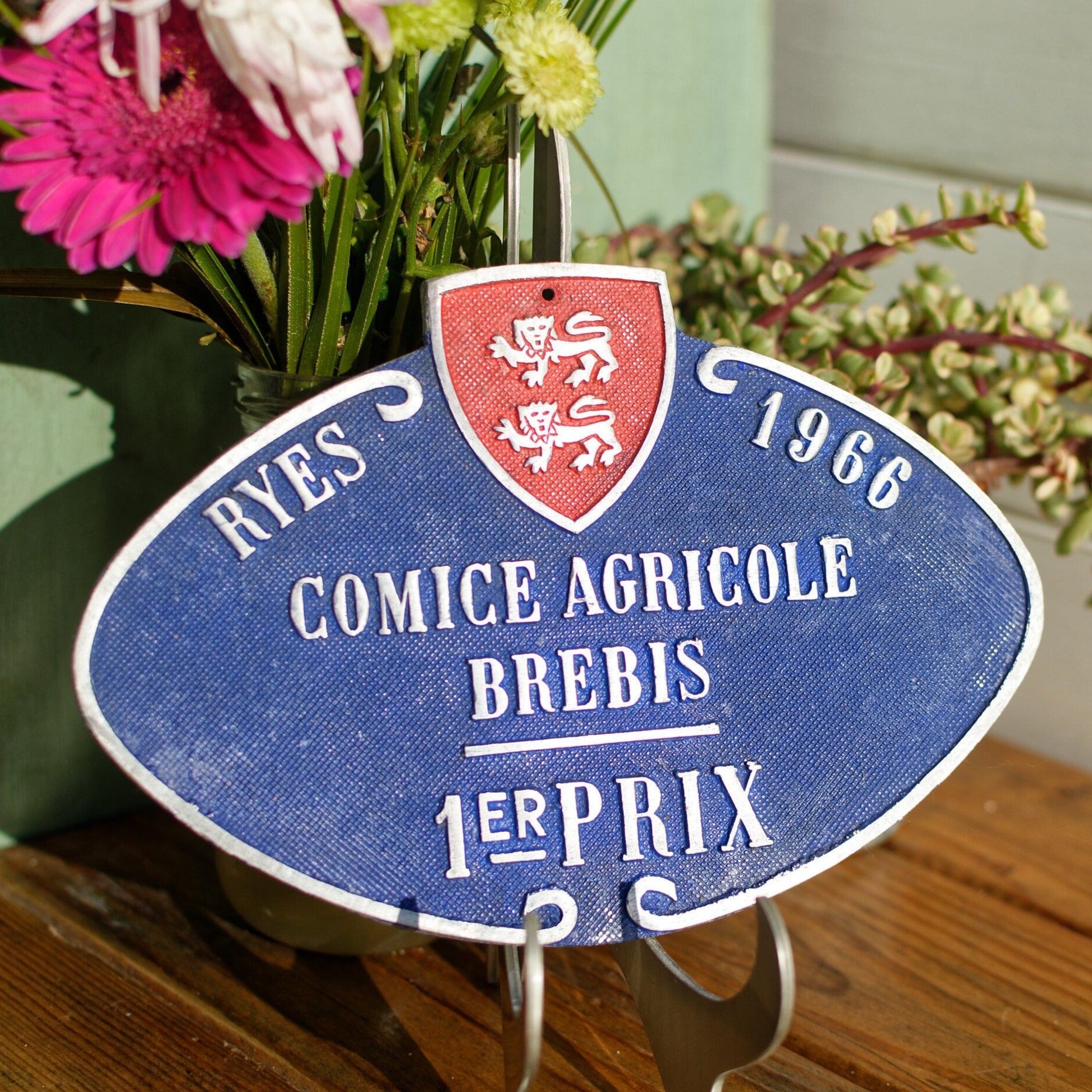 French Agricultural Breeding Plaque Award Comic Agricole  1966