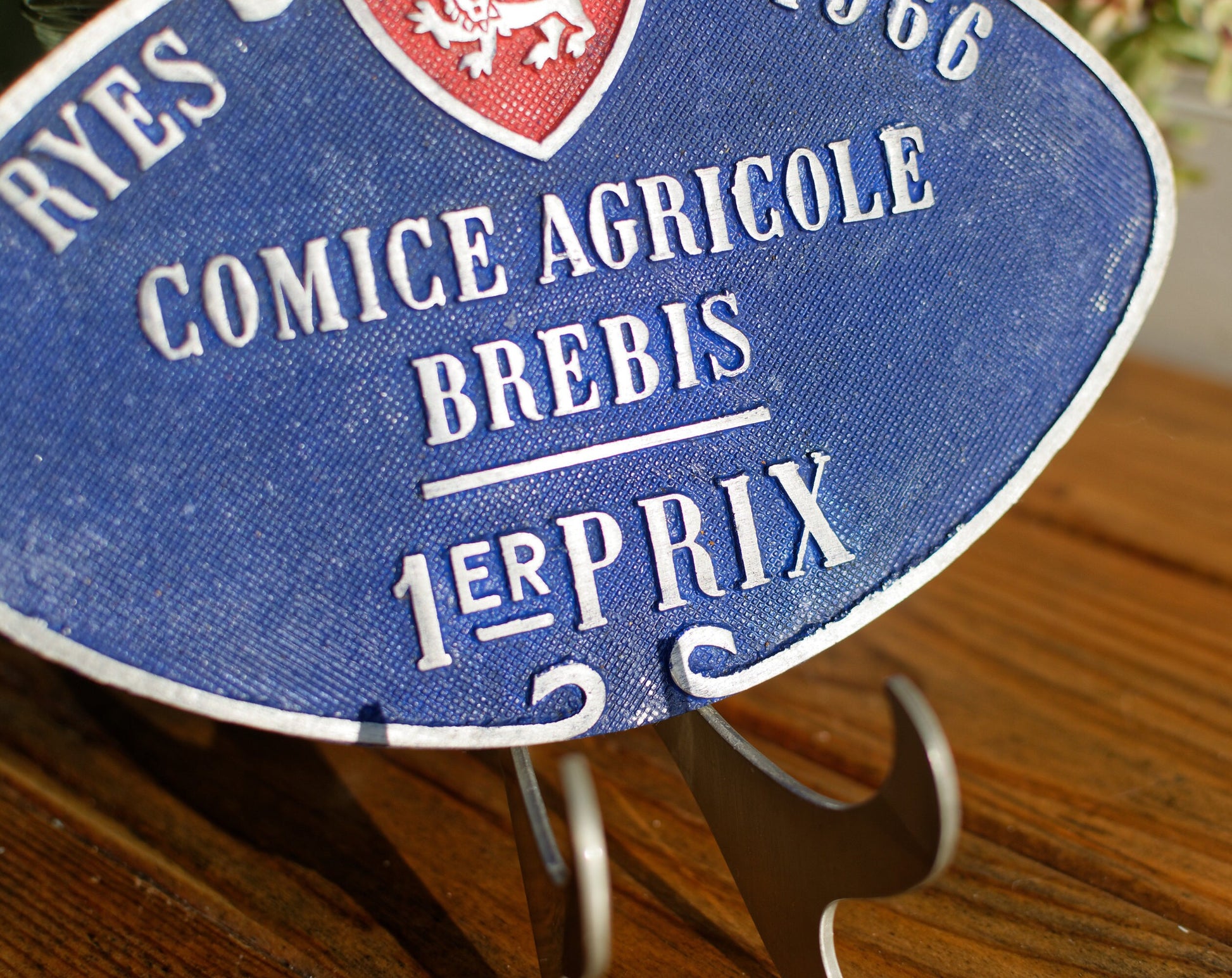 French Agricultural Breeding Plaque Award Comic Agricole 1966