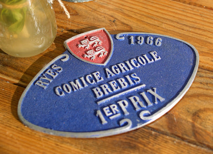 French Agricultural Breeding Plaque Award Comic Agricole 1966