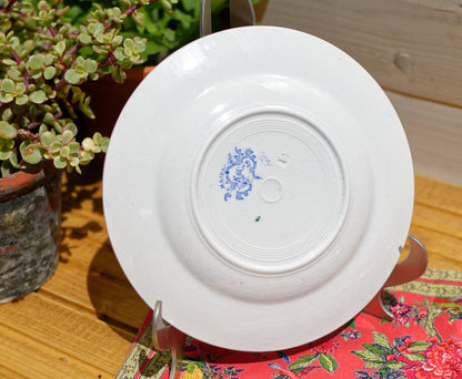 French Ironstone Small Plate MAURESQUE Motif K&G (Keller et Guérin) Lunéville France Terre de Fer