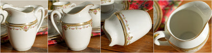 French Fine Porcelain partial coffee tea service Limoges France BRP Baranger, Reboisson, Pradet