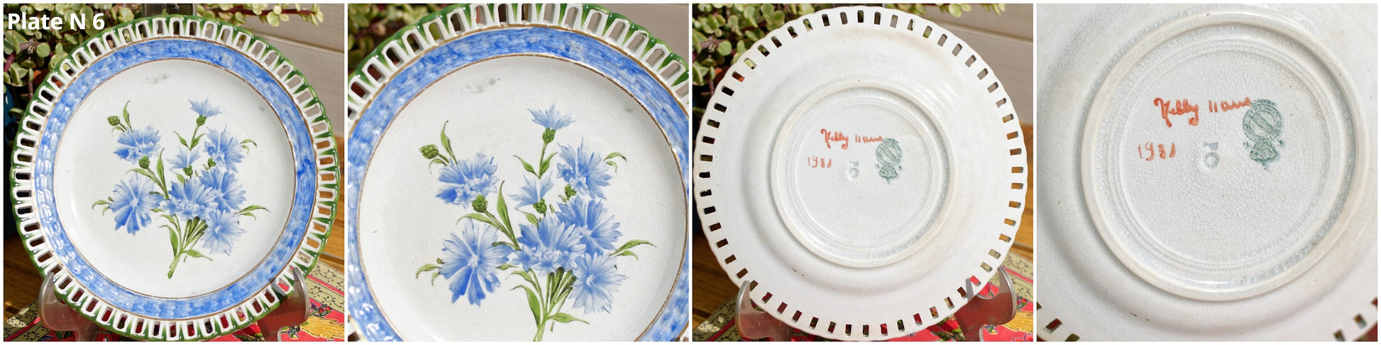 French Ironstone Plate K&G  (Keller et Guérin) Porcelaine de Lunéville France Nelly Kelly Terre de Fer