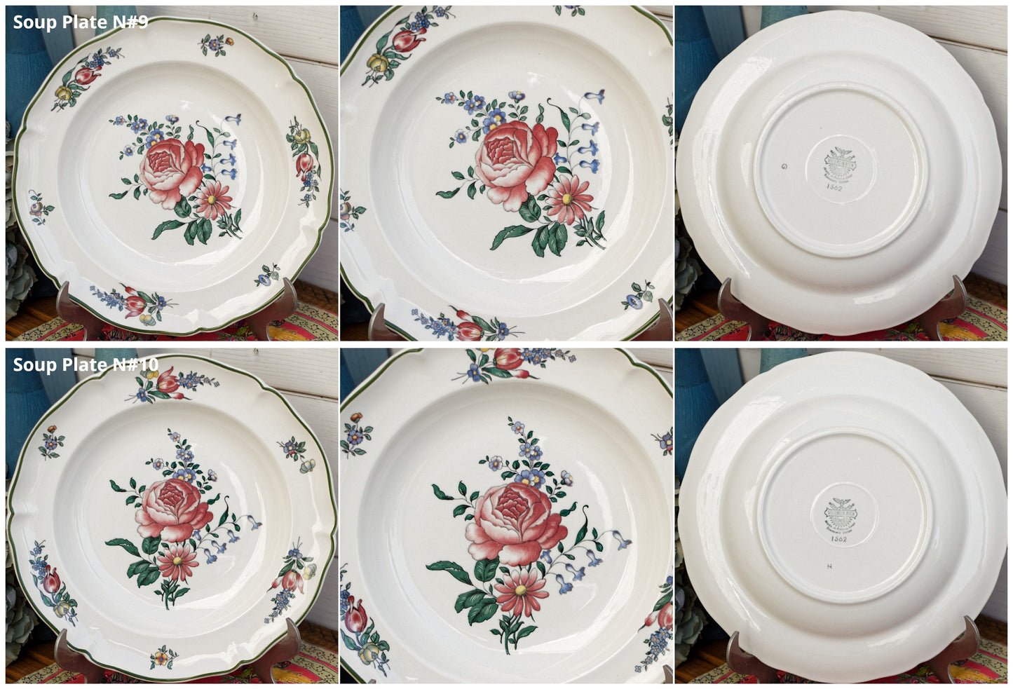 French Ironstone Plate Alt STRASBOURG Villeroy & Boch Mettlach Made in France Saar Economic Union 1562 