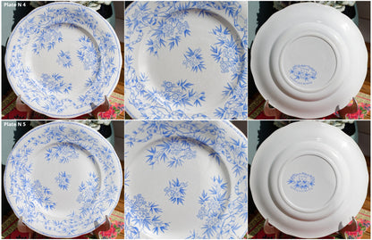 French Ironstone Lavender Transferware Plate EPINE Sarreguemines U&C France Terre de Fer