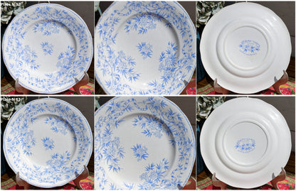 French Ironstone Lavender Transferware Plate EPINE Sarreguemines U&C France Terre de Fer