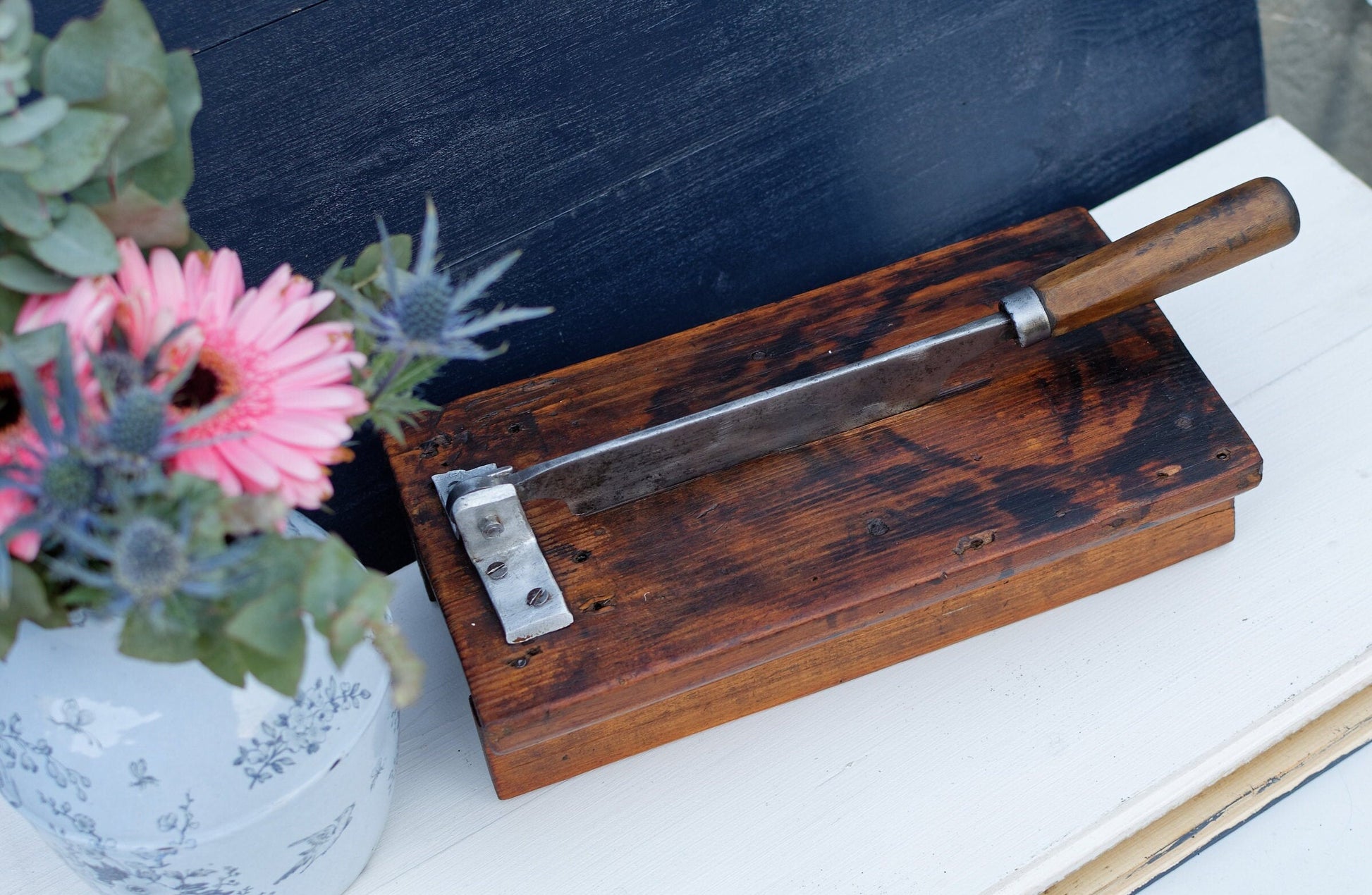 French Antique Bread Guillotine Baguette Slicer Trancheuse à coupe pain 