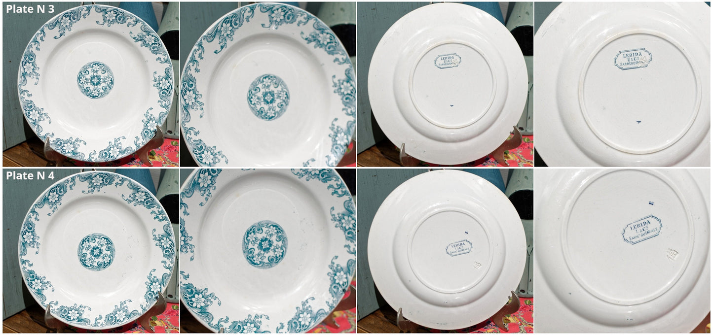 French Ironstone Salad Plate Lerida SARREGUEMINES U & Cie  Terre de Fer