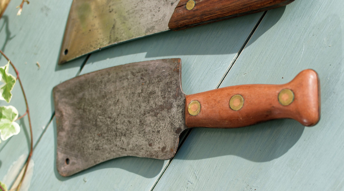 French Antique Butcher Chef Knife Meat Cleaver YOYO Bourgcode