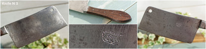 French Antique Butcher Chef Knife Meat Cleaver YOYO Bourgcode