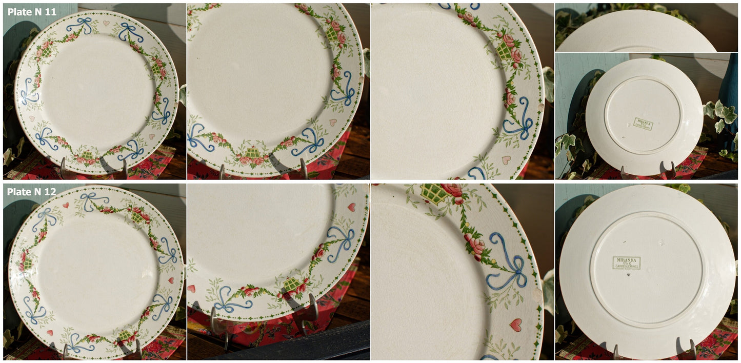 French Ironstone Plate Sarreguemines U&C Miranda Terre de Fer