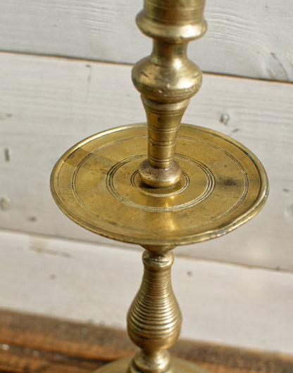  French Antique Handmade Bronze Brass Candle Holder 