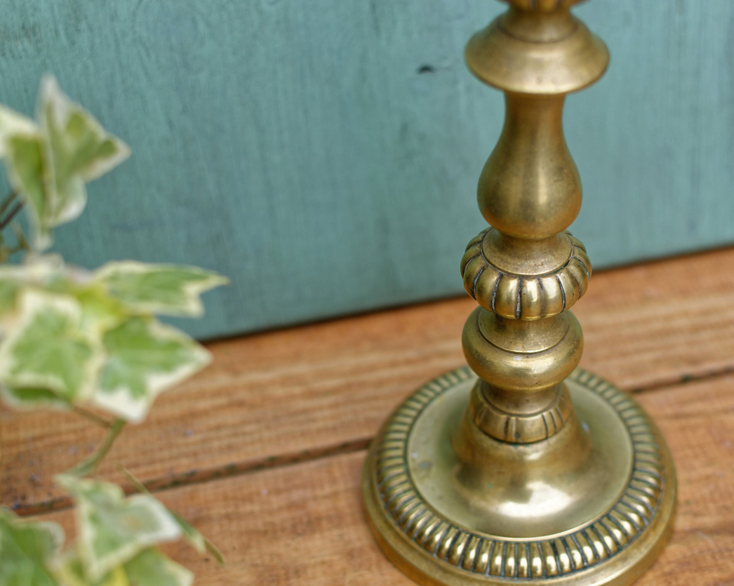 French Antique Bronze Brass Candle Holder