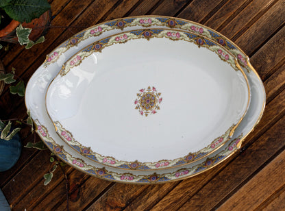 French Fine Porcelain Oval Serving Plate F.Legrand & Cie Limoges France