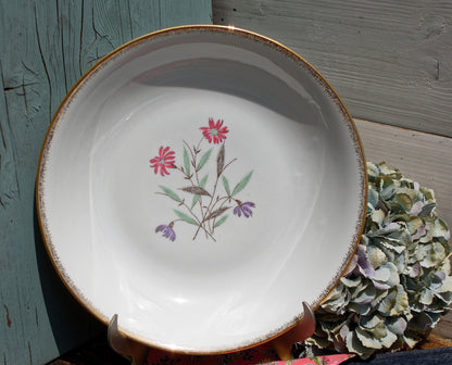 French Fine Porcelain Serving Plate Bowl Floral Design Porcelaine D’Art Email de Limoges