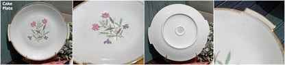 French Fine Porcelain Serving Plate Bowl Floral Design Porcelaine D’Art Email de Limoges