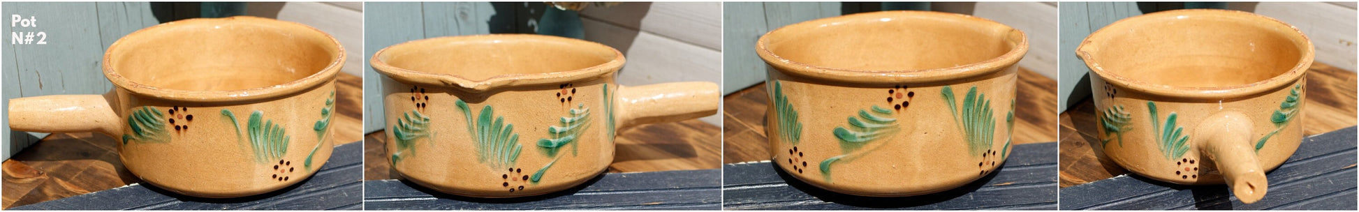 French Glazed Stoneware Gratin Pot ALSACE SOUFFLENHEIM Poelons en terre cuites vernissée