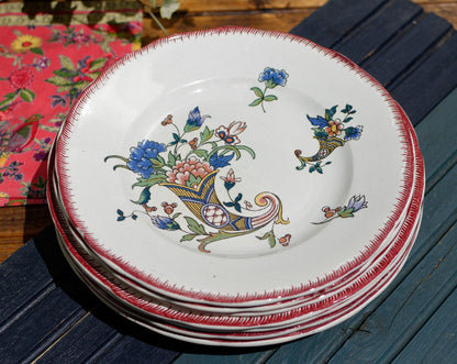 French Ironstone Plate Sarreguemines 1928 terre de fer faience