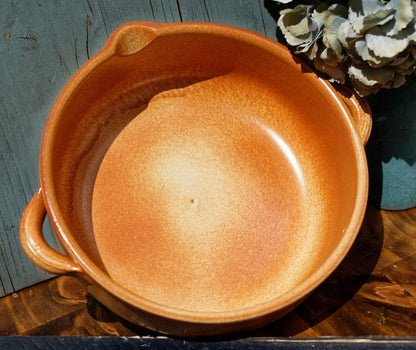 French Glazed Stoneware Serving Bowl Old Grespots DIGOIN FRANCE 8Poelons en terre cuites vernissée