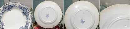 French Ironstone Small Plate Service Ceylan  Creil et Montereau Labrador depose terre de fer