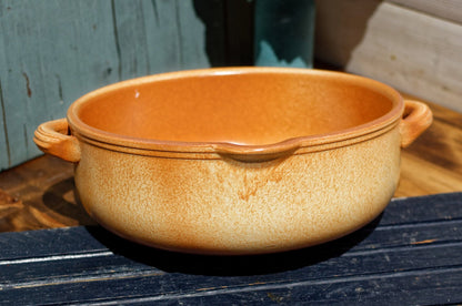 French Glazed Stoneware Serving Bowl Old Grespots DIGOIN FRANCE 8Poelons en terre cuites vernissée