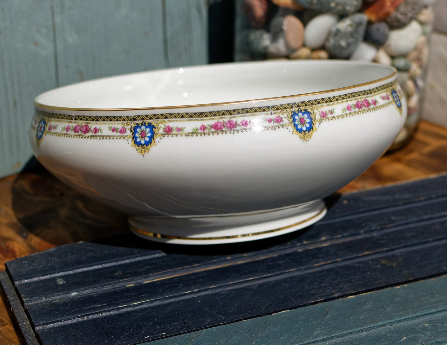 French Fine Porcelain Serving Bowl 1923-1944 LIMOGES France