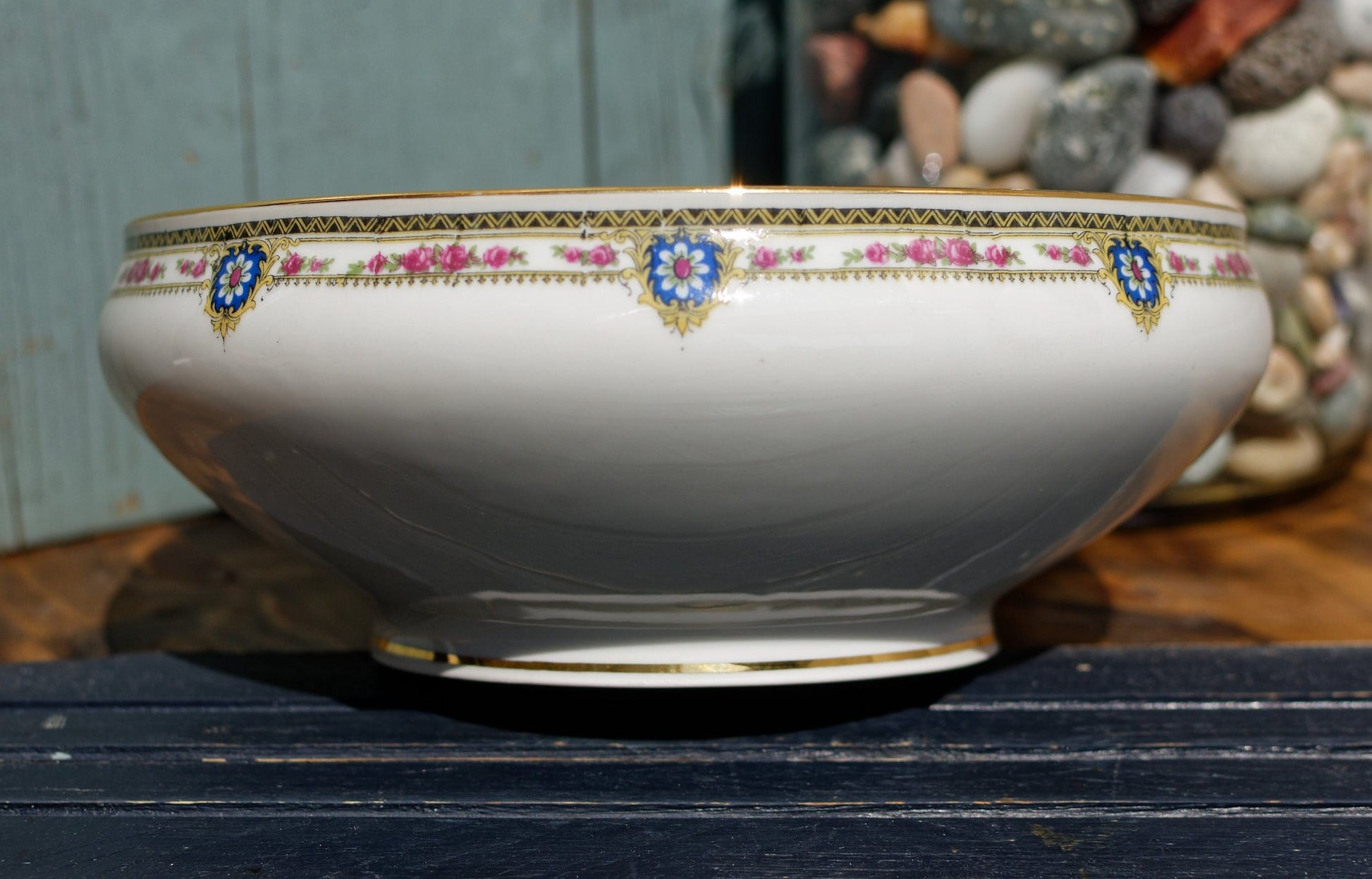 French Fine Porcelain Serving Bowl 1923-1944 LIMOGES France