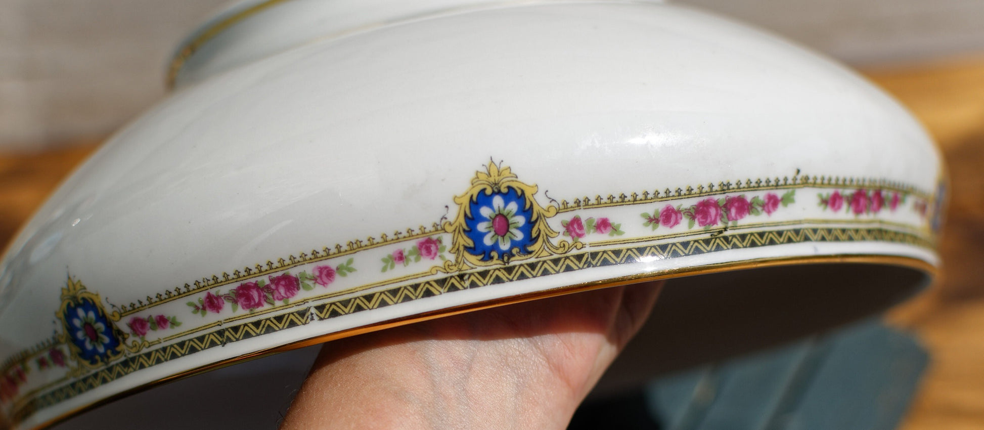 French Fine Porcelain Serving Bowl 1923-1944 LIMOGES France