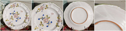 French Faience Hand-Painted Ironstone Plate Martres France Tolosane Moustier terre de fer