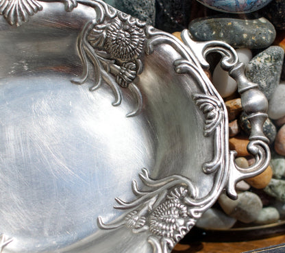 French Collective 97% Pewter Etain Silver Serving Tray TIN PEWTER ETAIN NNIX 97% Sn